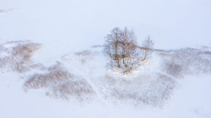 Droonifoto lumisest talvest Drone photography landscapes in Estonia